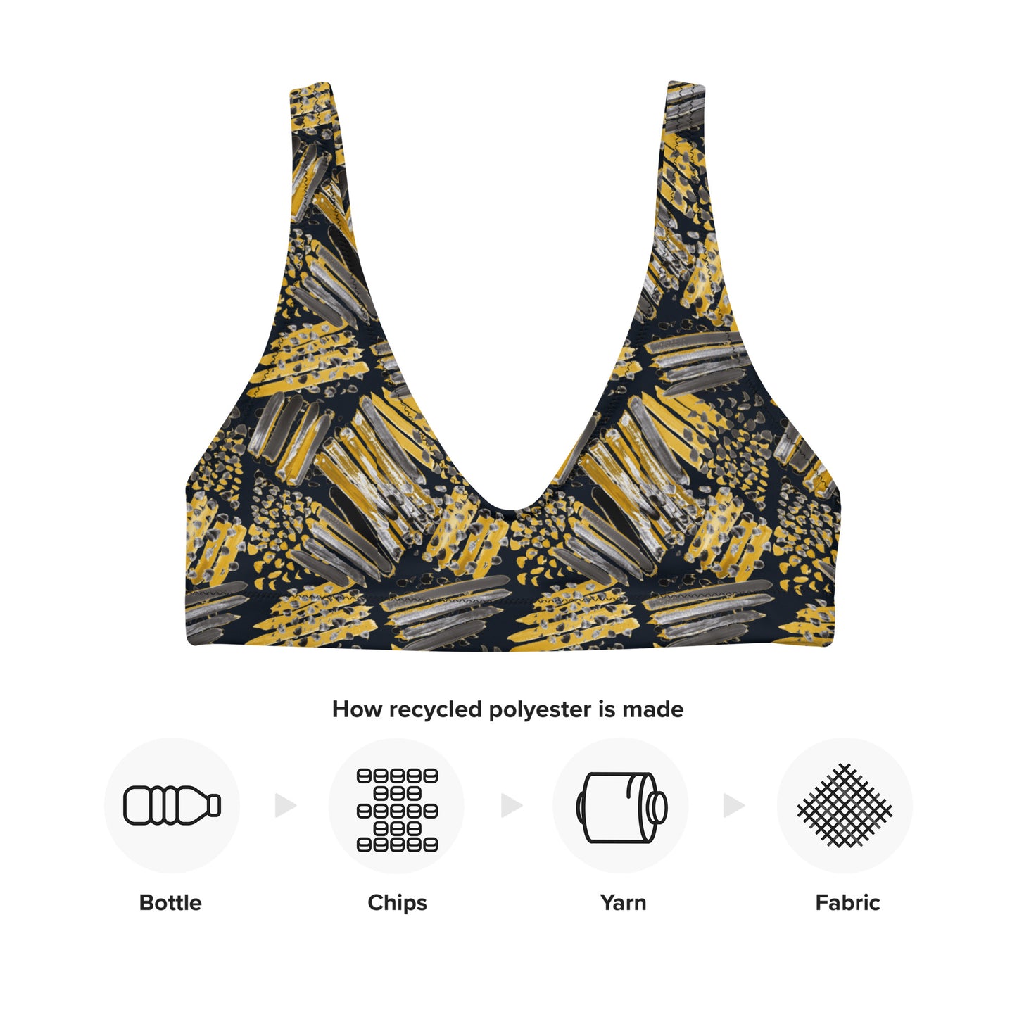 Sisu Gold Recycled padded bikini top