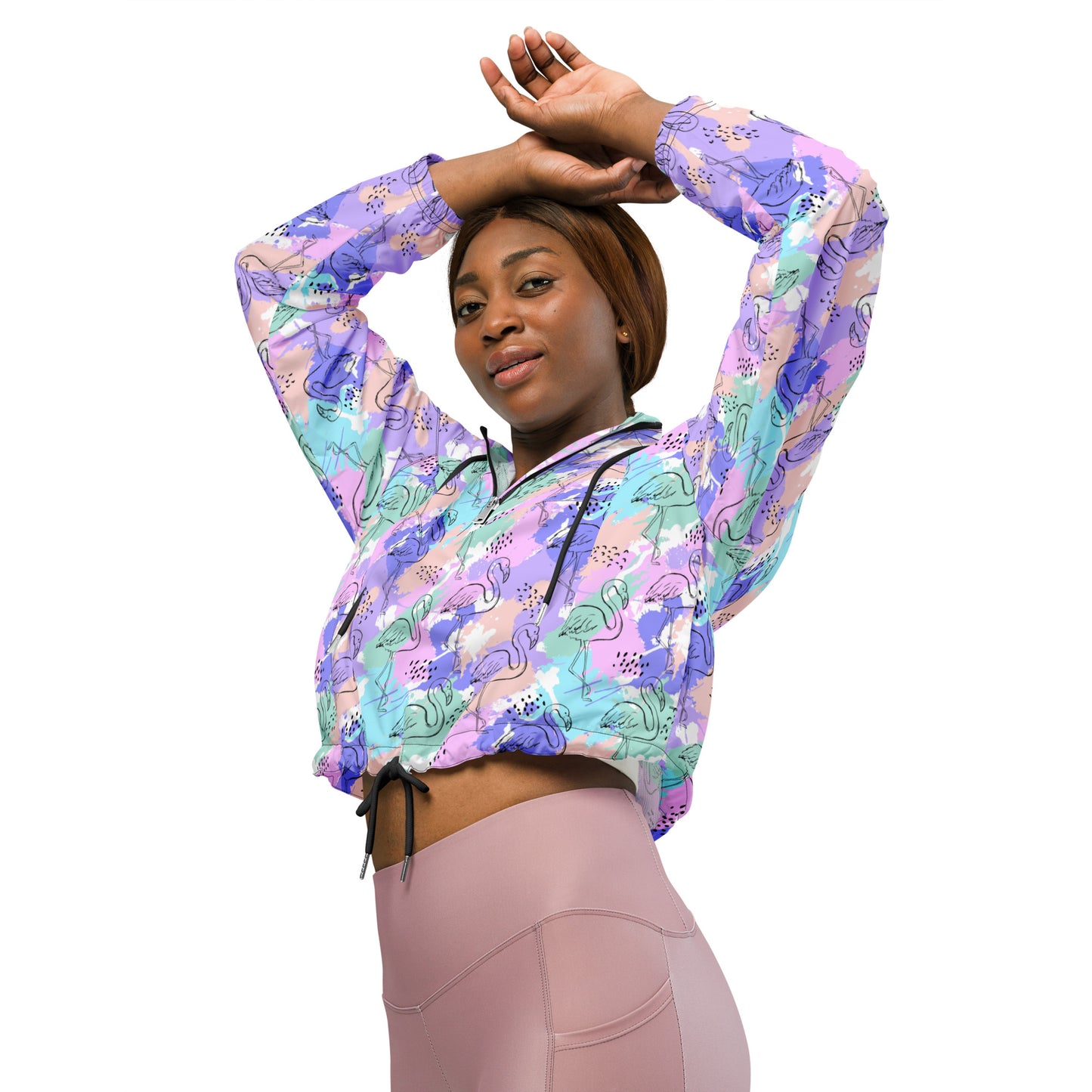 Women’s Flamingo cropped windbreaker
