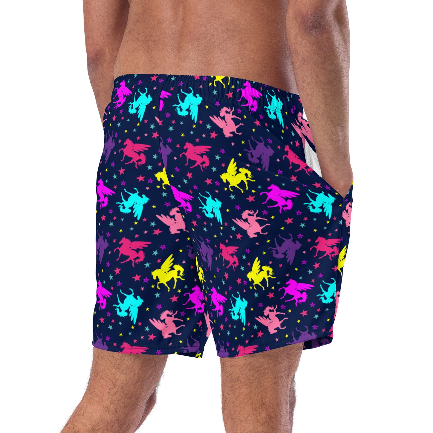 Unicorn swim trunks