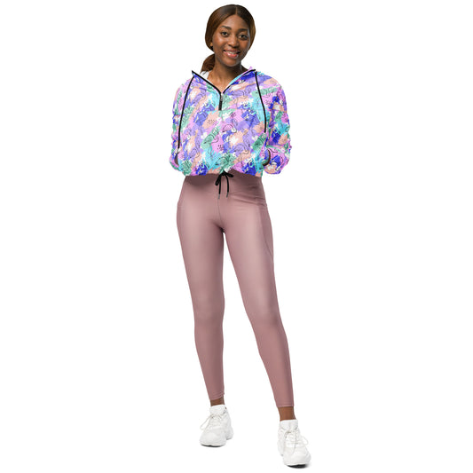Women’s Flamingo cropped windbreaker